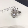 Wholesale Freshwater Pearl Ring Copper Punk Insect Spider Style For Women