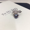Wholesale Freshwater Pearl Ring Copper Punk Insect Spider Style For Women