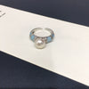 Wholesale Freshwater Pearl Ring Copper Retro Highend French Enamel Open Ring For Women With Flat Round And Bun Round Pearls