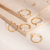 Wholesale Freshwater Pearl Ring In Elegant Niche Design Light Luxury Style Geometric Shape Stainless Steel With Pvd Furnace Vacuum Real Gold Plating For Women