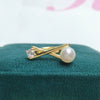 Wholesale Freshwater Pearl Ring K Gold Craft Adjustable For Women Flat Round And Bun Round Shape