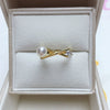 Wholesale Freshwater Pearl Ring K Gold Craft Adjustable For Women Flat Round And Bun Round Shape