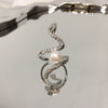 Wholesale Freshwater Pearl Ring Punk Style Copper 18K Gold Electroplated Open Exaggerated Snake Ring For Women