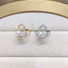 Wholesale Freshwater Pearl Ring With Copper Round Shape Microinlaid Zircon Adjustable Opening For Women