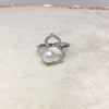 Wholesale Freshwater Pearl Ring With Copper Round Shape Microinlaid Zircon Adjustable Opening For Women