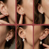 Wholesale Freshwater Pearl 925 Silver Geometric Zirconia Earrings For Women