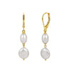 Wholesale Freshwater Pearl 925 Silver Geometric Zirconia Earrings For Women