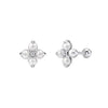 Wholesale Freshwater Pearl 925 Silver Geometric Zirconia Earrings For Women