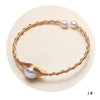 Wholesale Freshwater Pearl Women's Bracelet With Near Circle Shape And Copper Accessories