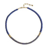 Wholesale Frisbee Beaded Necklace Handmade With Stainless Steel Natural Stone Lapis Lazuli Geometric Style For Women