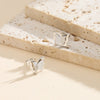 Wholesale Frosted Geometric Butterfly Earrings For Women Titanium Steel 925 Silver Electroplated
