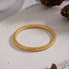Wholesale Frosted Geometric Plain Circle Electroplated Stainless Steel Bracelet Jewelry For Women