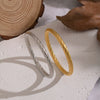 Wholesale Frosted Geometric Plain Circle Electroplated Stainless Steel Bracelet Jewelry For Women