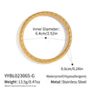 Wholesale Frosted Geometric Plain Circle Electroplated Stainless Steel Bracelet Jewelry For Women