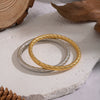 Wholesale Frosted Geometric Plain Circle Electroplated Stainless Steel Bracelet Jewelry For Women