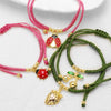 Wholesale Fruit Cherry Strawberry Insect Pendant Bracelet Copper Electroplated