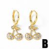 Wholesale Fruit Cherry Style Copper Electroplated Earrings For Women