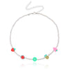 Wholesale Fruit Element Rice Bead Necklace With Fishing Line Chain For Women Featuring Lemon And Watermelon Shapes