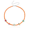Wholesale Fruit Element Rice Bead Necklace With Fishing Line Chain For Women Featuring Lemon And Watermelon Shapes
