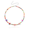 Wholesale Fruit Element Rice Bead Necklace With Fishing Line Chain For Women Featuring Lemon And Watermelon Shapes