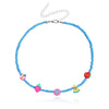 Wholesale Fruit Element Rice Bead Necklace With Fishing Line Chain For Women Featuring Lemon And Watermelon Shapes