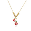 Wholesale Fruit Jewelry Set Copper Cherry Zirconia Design For Women