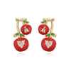 Wholesale Fruit Jewelry Set Copper Cherry Zirconia Design For Women