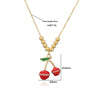 Wholesale Fruit Jewelry Set Copper Cherry Zirconia Design For Women
