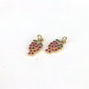 Wholesale Fruit Pattern Copper Jewelry Gold Inlaid Pendant For Diy Bracelet Necklace Earrings