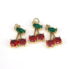 Wholesale Fruit Pattern Copper Jewelry Gold Inlaid Pendant For Diy Bracelet Necklace Earrings