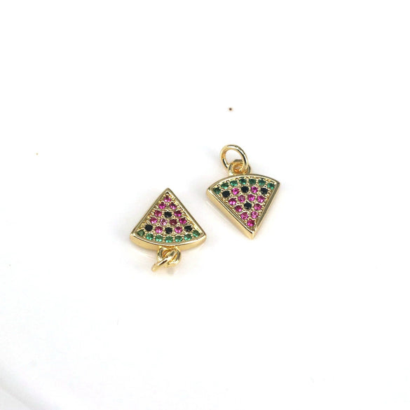 Wholesale Fruit Pattern Copper Jewelry Gold Inlaid Pendant For Diy Bracelet Necklace Earrings