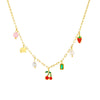 Wholesale Fruit Pattern Stainless Steel Electroplated Pendant Necklace For Women
