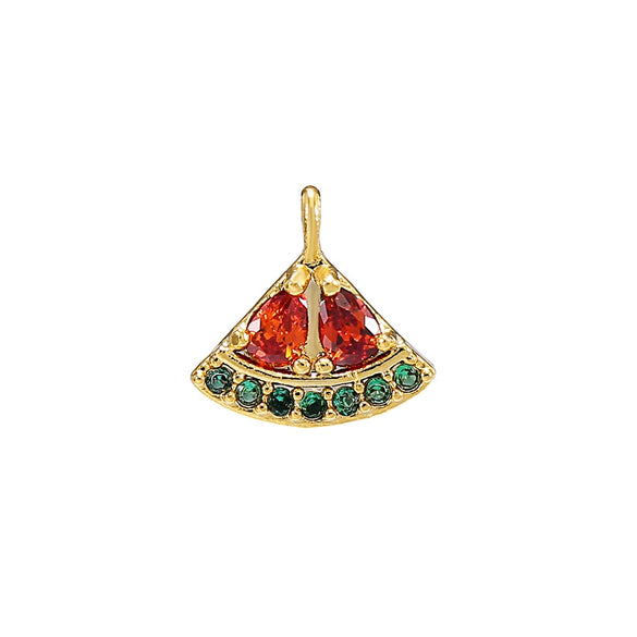 Wholesale Fruit Pendant Jewelry Copper With Zircon And Real Gold Plating For Women