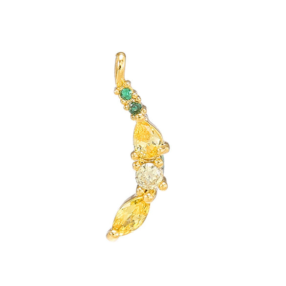 Wholesale Fruit Pendant Jewelry Copper With Zircon And Real Gold Plating For Women
