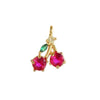 Wholesale Fruit Pendant Jewelry Copper With Zircon And Real Gold Plating For Women