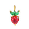 Wholesale Fruit Pendant Jewelry Copper With Zircon And Real Gold Plating For Women