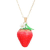 Wholesale Fruit Pendant Necklace Resin Plastic Handmade