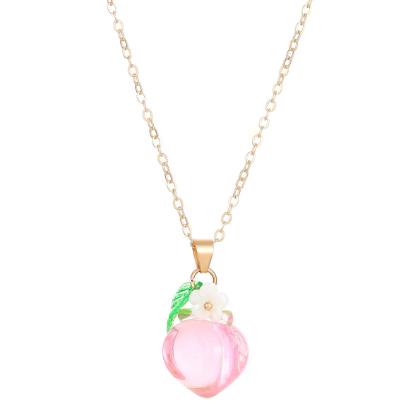 Wholesale Fruit Pendant Necklace Resin Plastic Handmade