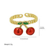 Wholesale Fruit Series Copper Ring With Oil Dropping Color Preservation And Electroplating For Women