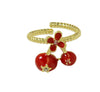 Wholesale Fruit Series Copper Ring With Oil Dropping Color Preservation And Electroplating For Women