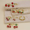 Wholesale Fruit Series Copper Ring With Oil Dropping Color Preservation And Electroplating For Women