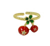 Wholesale Fruit Series Copper Ring With Oil Dropping Color Preservation And Electroplating For Women