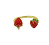 Wholesale Fruit Series Copper Ring With Oil Dropping Color Preservation And Electroplating For Women