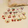 Wholesale Fruit Series Copper Ring With Oil Dropping Color Preservation And Electroplating For Women
