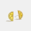 Wholesale Fruit Series Geometric Copper Electroplated Unisex Earrings