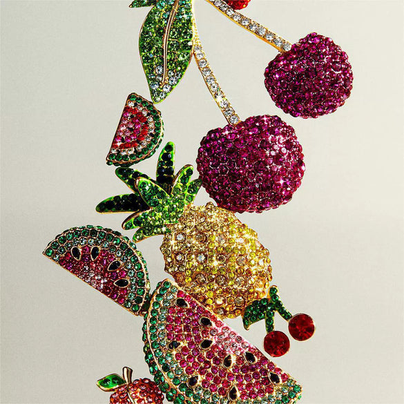 Wholesale Fruit Series Geometric Copper Electroplated Unisex Earrings