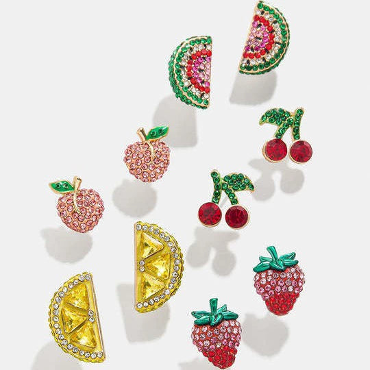 Wholesale Fruit Series Geometric Copper Electroplated Unisex Earrings