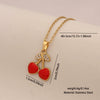 Wholesale Fruit Series Titanium Steel Pendant Necklace With Cherry Strawberry Banana Apple Shapes