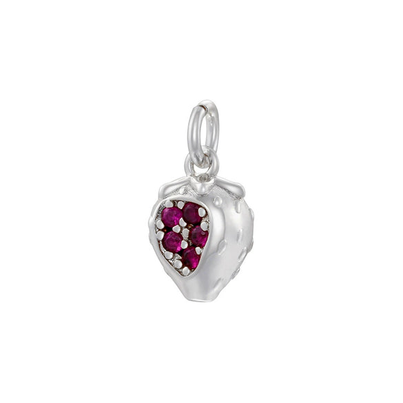 Wholesale Fruit Shaped Copper And Silver Pendant With Zirconia Sweet Style