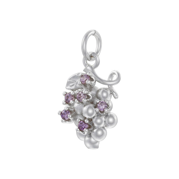 Wholesale Fruit Shaped Copper And Silver Pendant With Zirconia Sweet Style